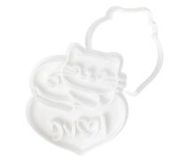 Emporte-Pièces Chat - Set De Découpe En Forme DeChat Adorable | Moules À FondantChat | Ensemble 3 Pièces En Acide Polylactique Pour Pâtisserie, Saint-Valentin, Mariages Et Déclarations D’Amour