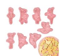 Emporte-pièces danseuse de ballet-ensemble de moules à presse à pâtisserie 3D, Kit d'emporte-pièces décoratifs 8 pièces, ensemble d'outils de pâtisserie créatifs | Pour anniversaire remise des diplôme
