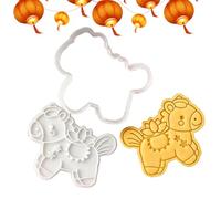 Emporte-pièces de vacances | Moules de cuisson antiadhésifs imprimés 3D en forme de cheval | Outils de cuisson | Pour pâtisseries, gâteaux, desserts, maison, cuisine, dortoir, boulangerie, magasin