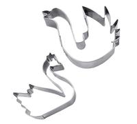 Emporte-pièces en d'animaux de la ferme - Ensemble de 2 pièces en acier résistant à la rouille, gaufreur en de cygne, outil de à, grand petit moule de cuisson, emporte-pièce