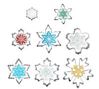 Emporte-Pièces en en Forme de Flocons Flocon De Neige Cookie Cutters Moule En Acier Inoxydable Moule Pour Cuisine Cuisson Gâteau Biscuits Au chocolat DIY Baking Pastry Tool (8)