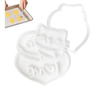 Emporte-pièces en forme de chat en forme de chat - Moules à fondant chat - Outils de pâtisserie PLA 3 pièces pour la Saint-Valentin, les mariages et les déclarations d'amour