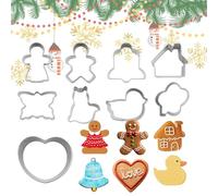 Emporte-pièces en forme de Noël pour enfants - Lot de 9 emporte-pièces et emporte-pièces - Outils de pâtisserie, emporte-pièces
