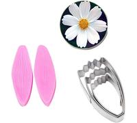 Emporte-pièces en forme de pétales de fleurs, ensemble de veines de pétales de marguerite, moules à biscuits, moules de décoration en sucre 3D, outils de décoration de gâteaux