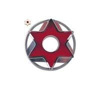 Städter 966322 découpoirs avec éjecteurs extérieur Étoile, Acier Inoxydable, Argent/Rouge, 4,8 x 4,8 x 4,8 cm