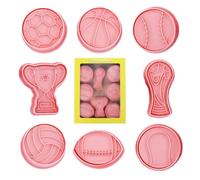 Emporte-pièces - Formes de biscuits en métal | Outil de cuisine pour la fab | Cookie de basket-ball de Football estampillé en relief, outil de pâtisserie de cuisine pour fournitures de décoration de fête