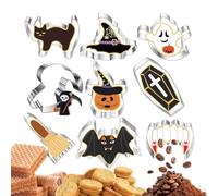 Emporte-pièces Halloween 9 Pièces Moules à en Acier Inoxydable | Découpoir pour Fond de pour Pâtissiers Parents Professionnels Maison Appartement Fête École Projet Réunion