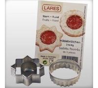 Emporte-pièces Lares - Modèle fleur et coeur ou étoile et corolle - pour sables fourrés