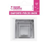 emporte-pièces métal Carré 3 pièces