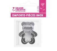 emporte-pièces métal Ourson 3 pièces