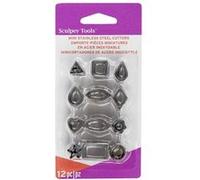 Artemio Set de 12 mini emporte-pièces POAMMC Métal argenté 7,5 x 2 x 15,1 cm