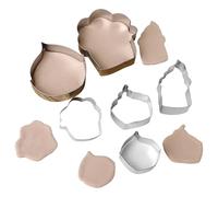 Emporte-pièces pour biscuits glacés - 6 pièces en acier inoxydable - Ustensile de cuisine, accessoires de pâtisserie pour créer des desserts, biscuits, fêtes, anniversaires