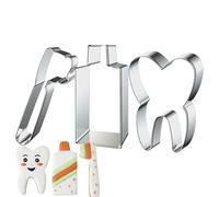 Emporte-pièces pour gâteaux en acier inoxydable - 3 pièces design à dents antiadhésif pour ustensiles de four, anneaux pour gâteaux de cuisson, pour amis, collègues, maison, cuisine, intérieur