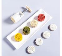 Emporte-pièces pour mooncakes, Moule à gâteau de lune avec tampons biscuits, lot 5, multicolore, plusieurs tailles(A)