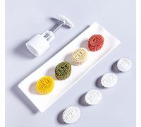 Emporte-pièces pour mooncakes, Moule à gâteau de lune avec tampons biscuits, lot 5, multicolore, plusieurs tailles(C)