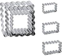 Emporte-Pièces Rectangle Acier Inox Lave-Vaisselle Biscuits, 6 Pièces