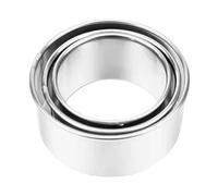 Emporte-pièces ronds en acier inoxydable de 5 cm, moules à pâte à biscuits, anneaux à pâtisserie lisses, ensemble de moules à pâtisserie | Moule à gâteau en forme de peau de raviolis