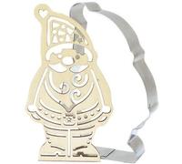 ScrapCooking - Kit Découpoir & Embosseur Bois Père Noël - Emporte-Pièce Noël en Inox pour Biscuits en Relief - Moule Accessoire Pâtisserie Sablés - Idée Cadeau Cuisine Xmas - 2079