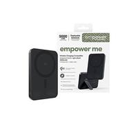 empower by PanzerGlass - Banque d'alimentation - avec support rotatif - 5000 mAh (USB-C) - noir spatial
