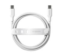 Empower by PanzerGlass Empower by PanzerGlass Câble de recharge Racing USB-C vers USB-C 60 W 1.2 mètres Silver White Argent