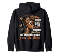 Empowerment African American Afro Women I am The Storm Citation Sweat à Capuche