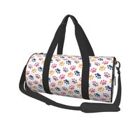 Empreinte Animale de modèle de Patte sur Un Blanc, Sac de Voyage de Grande capacité, Sac à Main Rond, Sac de Voyage de Sport, fourre-Tout, Sac de Fitness