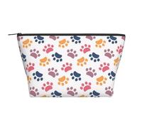 Empreinte Animale de modèle de Patte sur Un Blanc, Trousse de Toilette Trousse de Maquillage Sac à cosmétiques Trousse de Toilette de Voyage Portable
