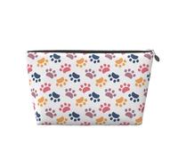 Empreinte Animale de modèle de Patte sur Un Blanc, Trousse de Toilette Trousse de Maquillage Sac à cosmétiques Trousse de Toilette de Voyage Portable