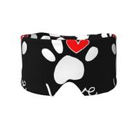 Empreinte de patte de chien, amour de patte,Masque pour les yeux bloquant la lumière Cache-yeux et cache-oreilles pour le sommeil