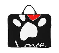Empreinte de Patte de Chien Amour,Housse pour Ordinateur Portable 14 Pouces, Sacoche pour Ordinateur Portable, Mallette avec poignée