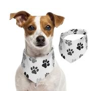 Empreinte de Patte de Chien,Bandanas pour Chien, écharpe en Coton, Bavoirs réglables pour Animaux de Compagnie,S