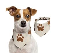 Empreinte de Patte de Chien,Bandanas pour Chien, écharpe en Coton, Bavoirs réglables pour Animaux de Compagnie,S