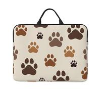 Empreinte de Patte de Chien,Housse pour Ordinateur Portable 14 Pouces, Sacoche pour Ordinateur Portable, Mallette avec poignée