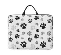 Empreinte de Patte de Chien,Housse pour Ordinateur Portable 14 Pouces, Sacoche pour Ordinateur Portable, Mallette avec poignée