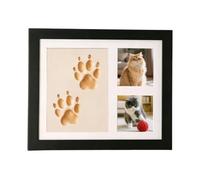 Empreinte de Patte de Chien Souvenir Cadre En Bois Avec Trace De Patte | Coffret Mémoire Kit Moulage En Argile Pour Chien Pour Maison Cuisine Chambre Couloir Entrée Bureau Table Fenêtre