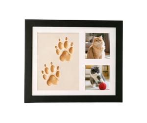 Empreinte de Patte de Chien Souvenir Cadre En Bois Avec Trace De Patte | Coffret Mémoire Kit Moulage En Argile Pour Chien Pour Maison Cuisine Chambre Couloir Entrée Bureau Table Fenêtre