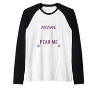 Empreinte de patte de Pit Bull Mom Fear Me Not The Dog Manche Raglan