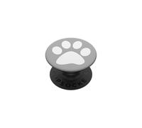 Empreinte de Patte Gris Chien Chat Animaux Mignonne PopSockets PopGrip Adhésif