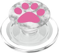 Empreinte de Patte Roses Blanc Mignon Chat Chien Amoureux PopSockets PopGrip pour MagSafe