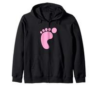 Empreinte de Pied Rose Sweat à Capuche
