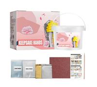 Empreinte de plâtre main et pied de bébé, alginate de moulage rapide pour bébé, créez une belle empreinte de main ou de pied (A) avec le kit d'empreintes (kit d'empreintes en plâtre)