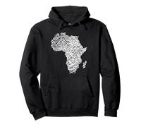 Empreinte Digitale Afrique ADN - Carte d'Afrique Thumbprint Black Pride Sweat à Capuche