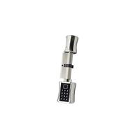 Empreinte digitale Smart Cylinder Lock mot de passe Serrure de porte électronique biométrique avec code numérique Clavier Serrure intelligente à la maison (Couleur : Noir 70mm)