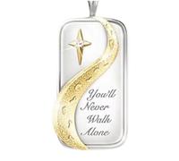 Empreinte que vous ne marcherez jamais à partir de Seule Zircon Croix Tag Pendentif au Cou Pendentif pour Bijoux de