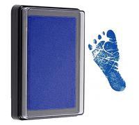 Empreintes Bébé,Empreinte Main Pied Bebe,Kits de Moulage et d'Empreintes, Tampon Encreur Réutilisable,Enfant Empreinte Clean Touch Tampons,Facile à nettoyer,Souvenir (Bleu)