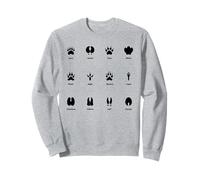 Empreintes d’Animaux Sauvages Traces de Pattes Design Sweatshirt