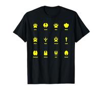 Empreintes d’Animaux Sauvages Traces de Pattes Design T-Shirt