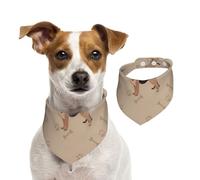 Empreintes de Pas de Berger Allemand,Bandanas pour Chien, écharpe en Coton, Bavoirs réglables pour Animaux de Compagnie,M