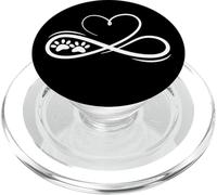 Empreintes de Pattes Coeur d'amour Infini Symbole de l'infin PopSockets PopGrip pour MagSafe