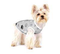 Empreintes de Pattes d'animaux,T-Shirt sans Manches en Coton pour Animaux de Compagnie, Gilet Respirant, Extensible et Doux,L